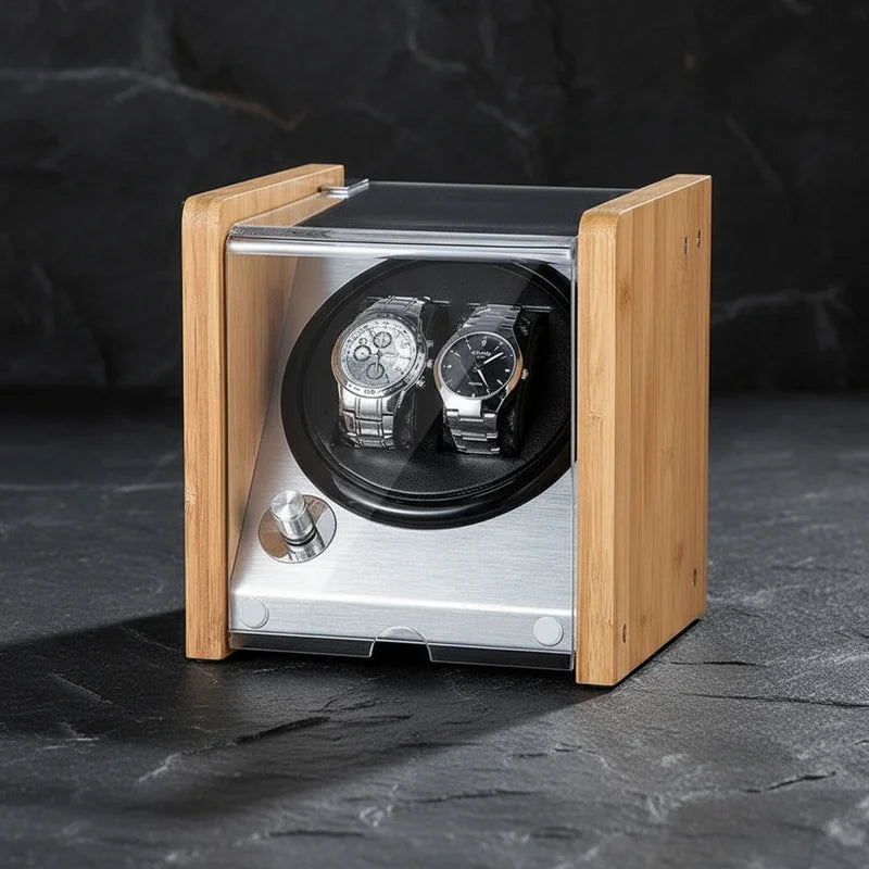 Remontoir montre auto Moderne 2 Slots - rangement montres | Boites Lefiguet