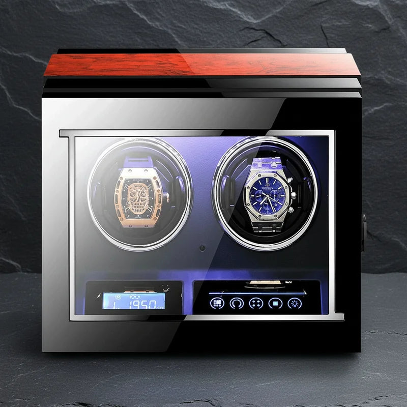 Remontoir montre automatique Bois Laqué 2 Slots - rangement montres, en bois | Boites Lefiguet