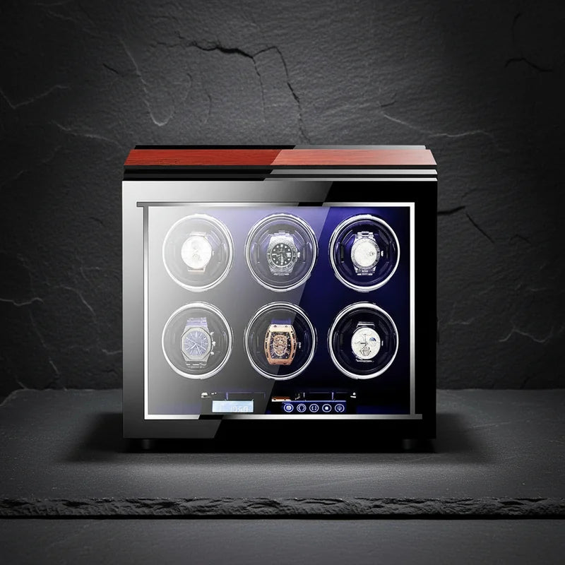 Remontoir montre automatique Bois Laqué 6 Slots - rangement montres, en bois | Boites Lefiguet