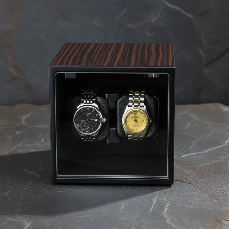 Remontoir montre automatique Cube 2 Slots - rangement montres | Boites Lefiguet