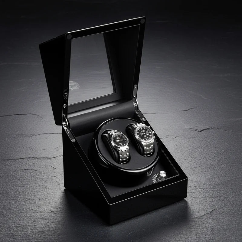 Remontoir montre automatique en Bois 2 Slots - rangement montres, en bois | Boites Lefiguet