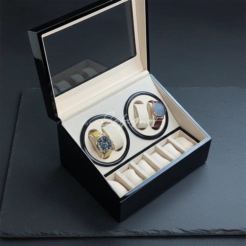 Remontoir montre automatique en Bois 4 Slots - rangement montres, en bois | Boites Lefiguet