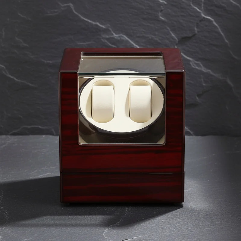 Remontoir montre automatique Red Wood 2 Slots - rangement montres | Boites Lefiguet