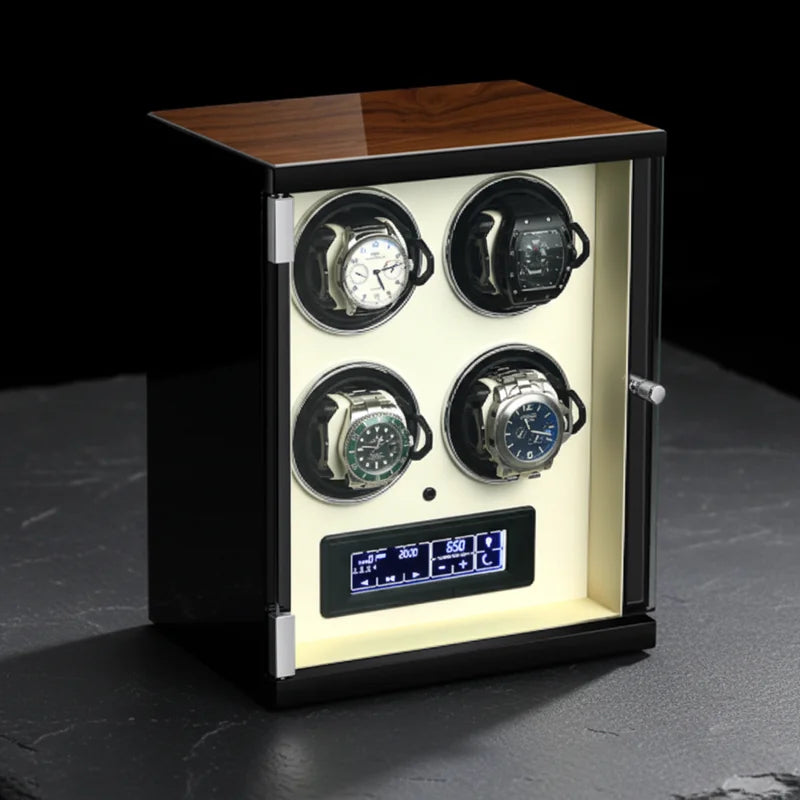 Remontoir pour montres automatique Bois 4 Slots - rangement montres, en bois | Boites Lefiguet