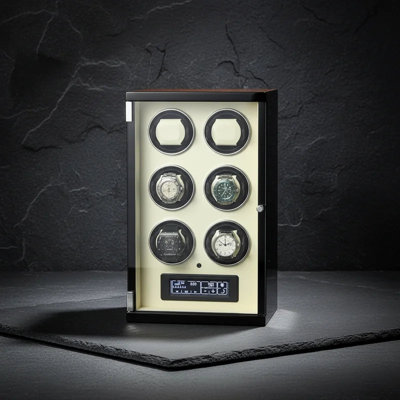 Remontoir pour montres automatique Bois 6 Slots - rangement montres, en bois | Boites Lefiguet