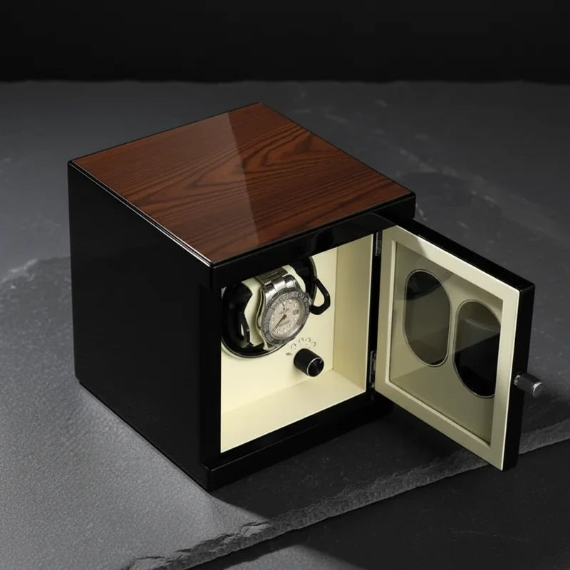 Remontoir pour montres automatique Bois 1 Slots vue plongeante - rangement montres | Boites Lefiguet