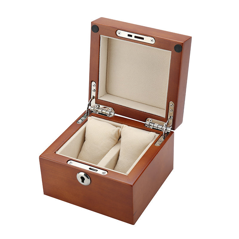 Un coffret en bois Boites Lefiguet contenant deux montres Boite 2 Montres.