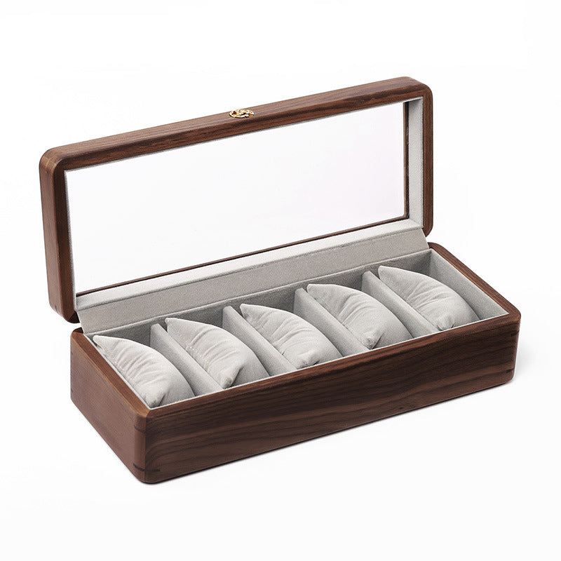 Un coffret en bois Boites Lefiguet contenant quatre montres Boite Rangement Montre Homme Bois.