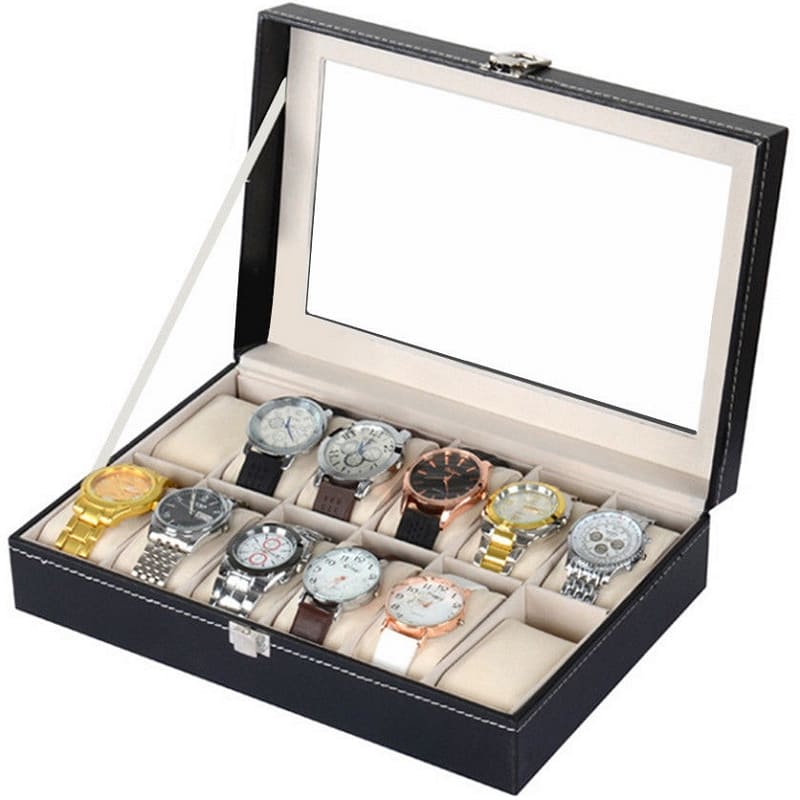 Boite a montre faux cuir