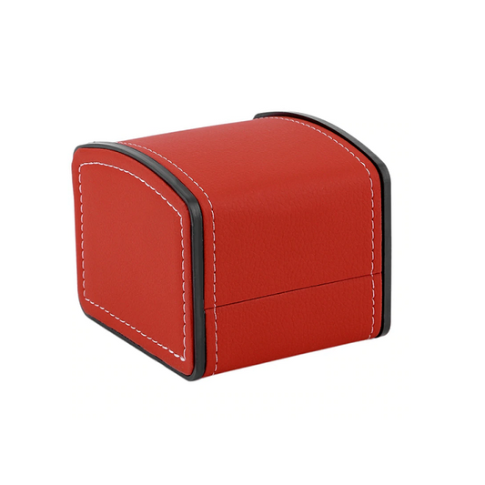 Petite boite montre cuirrouge