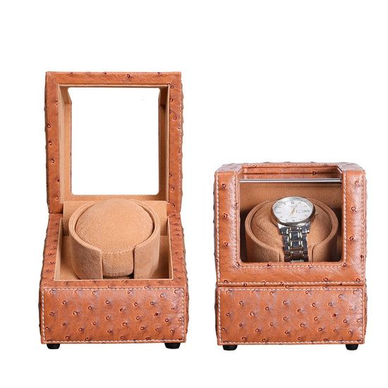 Deux boîtes Boites Lefiguet avec une montre Remontoir Montre Cuir Ancien à l'intérieur.