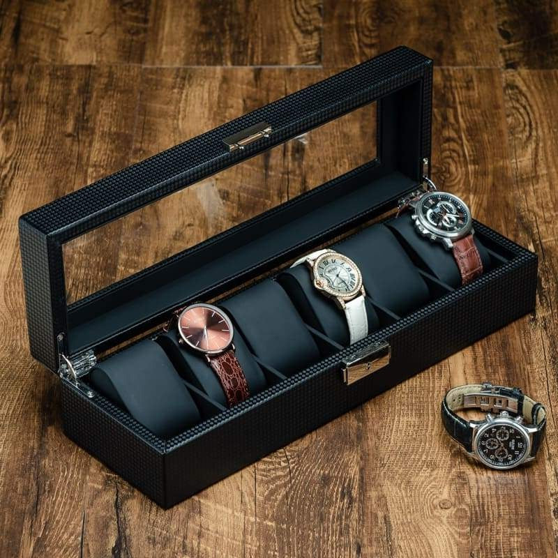 boite a montres noir classe