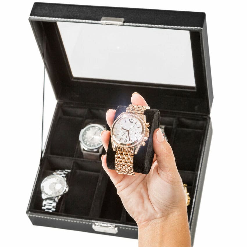 boitier montre cuir